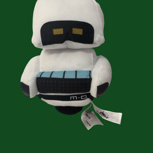 Disney Pixar Wall-E MO M-O 9\" Stuffed Plush Doll Toy Cleaner Robot White
